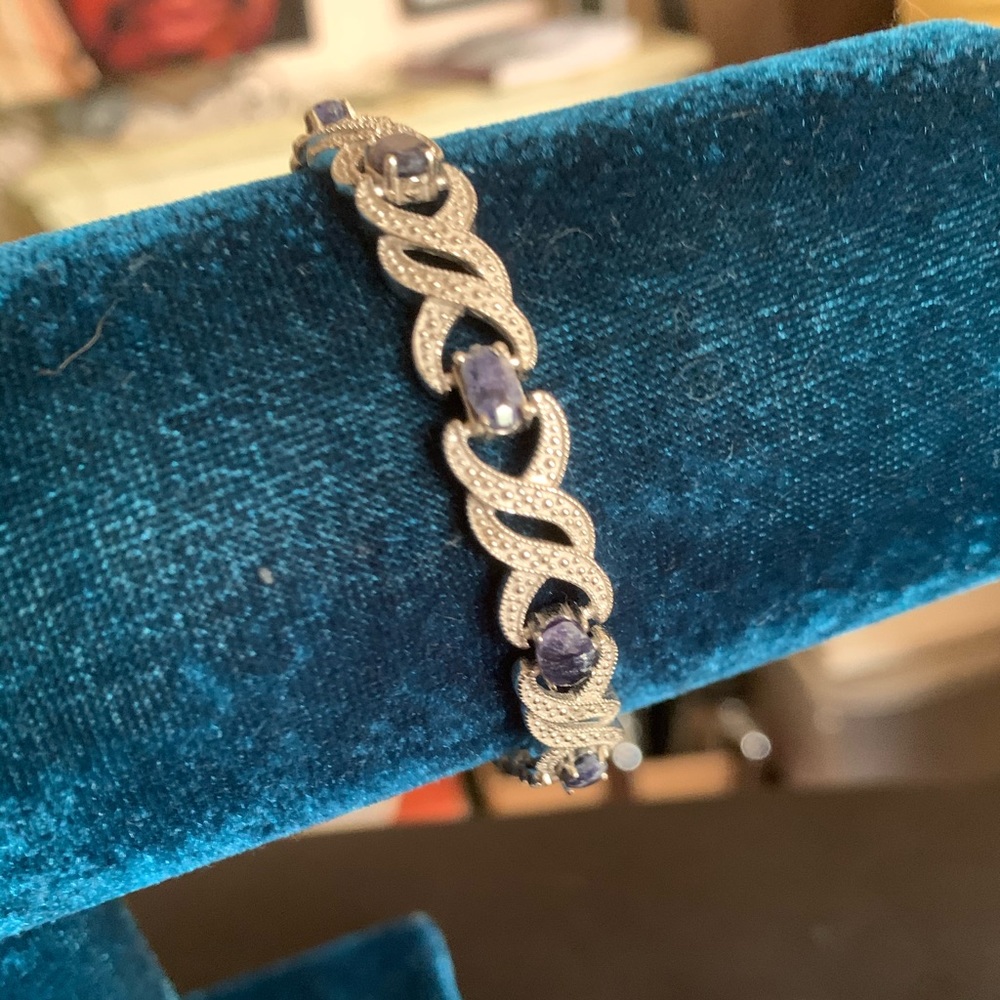 Bracelet - Sterling Silver & Light Blue Sapphires   NWT